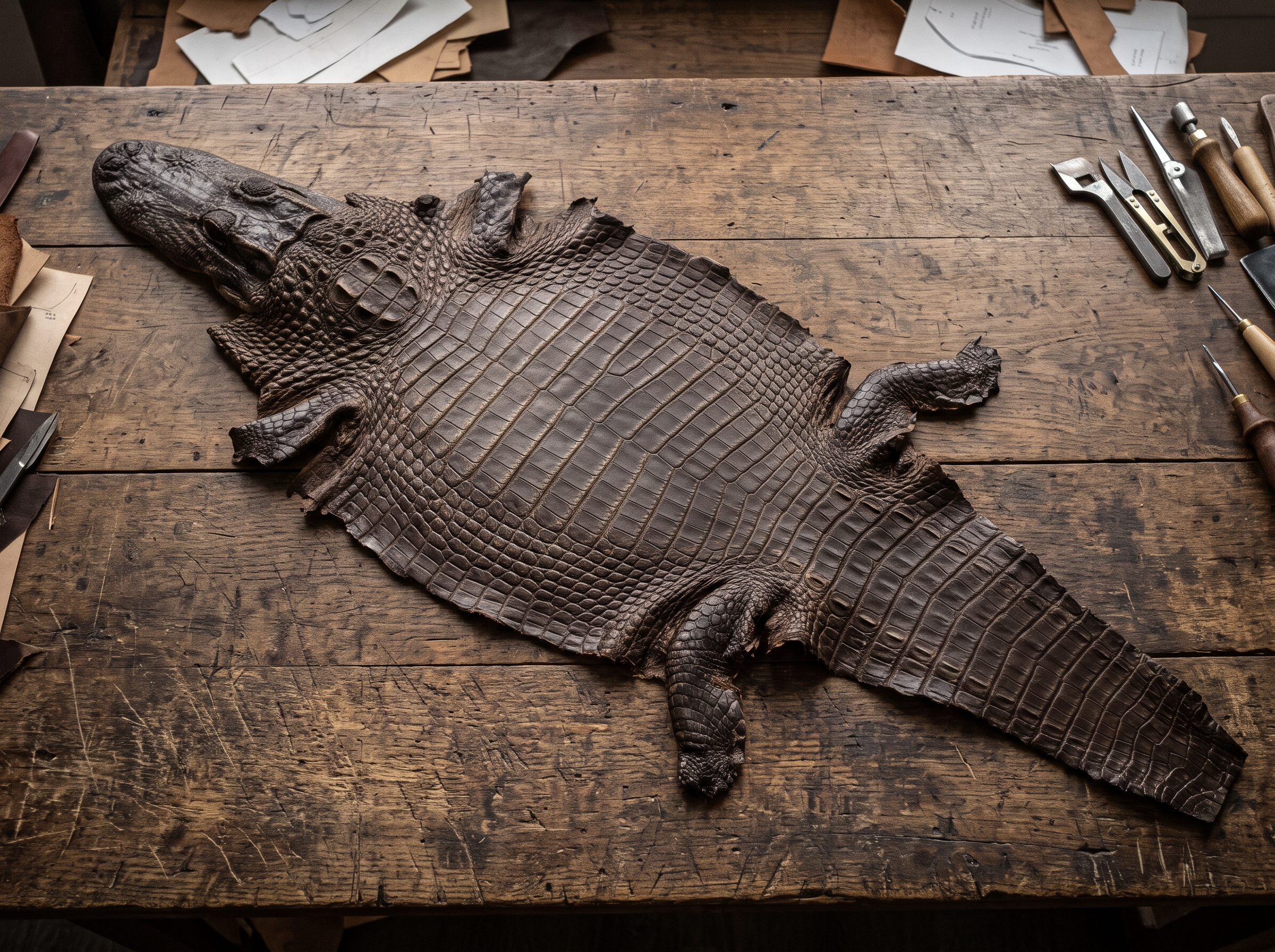 Full Uncut American Alligator Hide