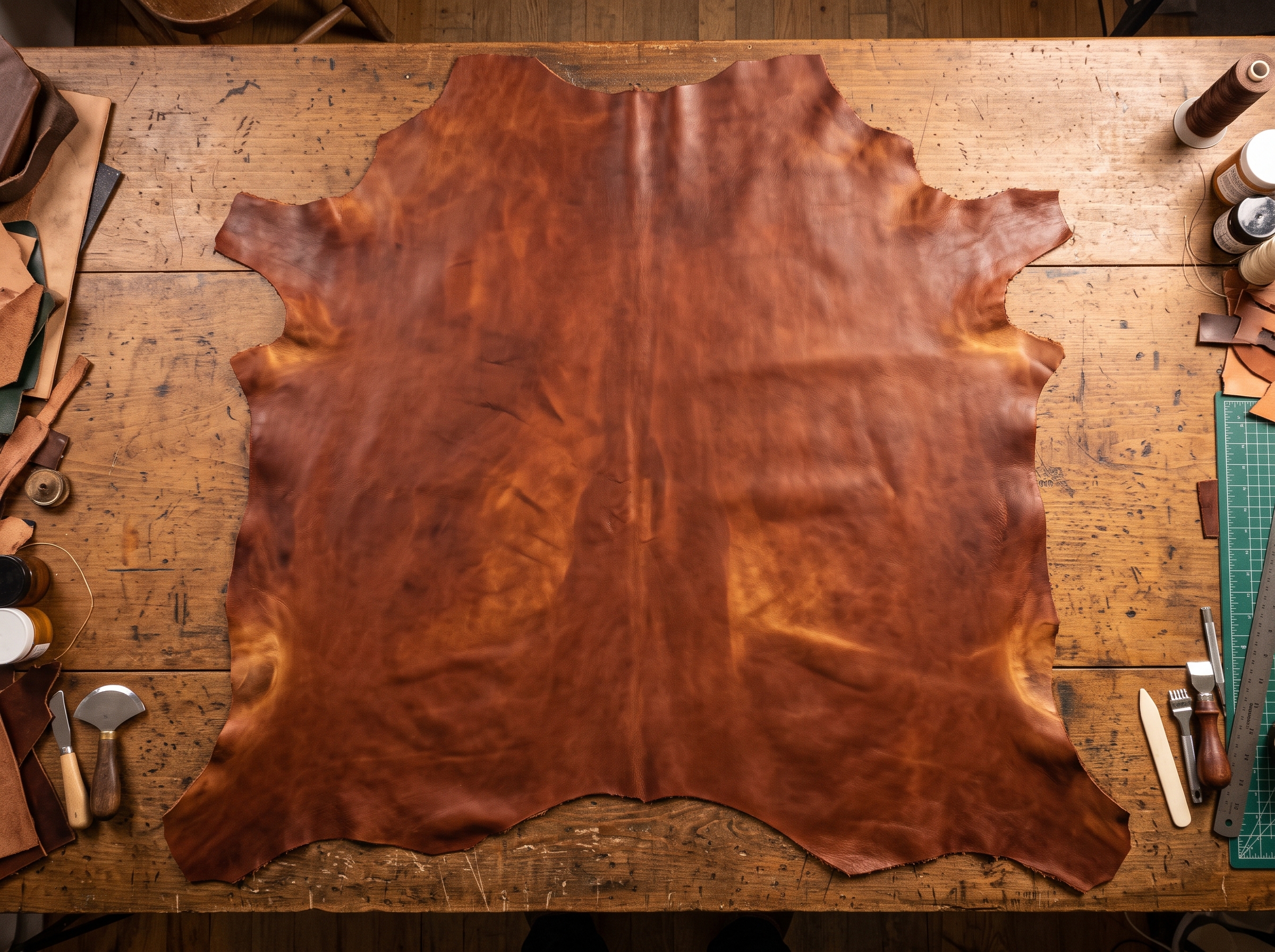 Full Tuscan Double Shoulder Veg-Tan Hide